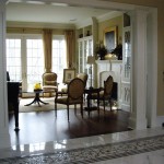 Custom designed built-in cabinets, floor